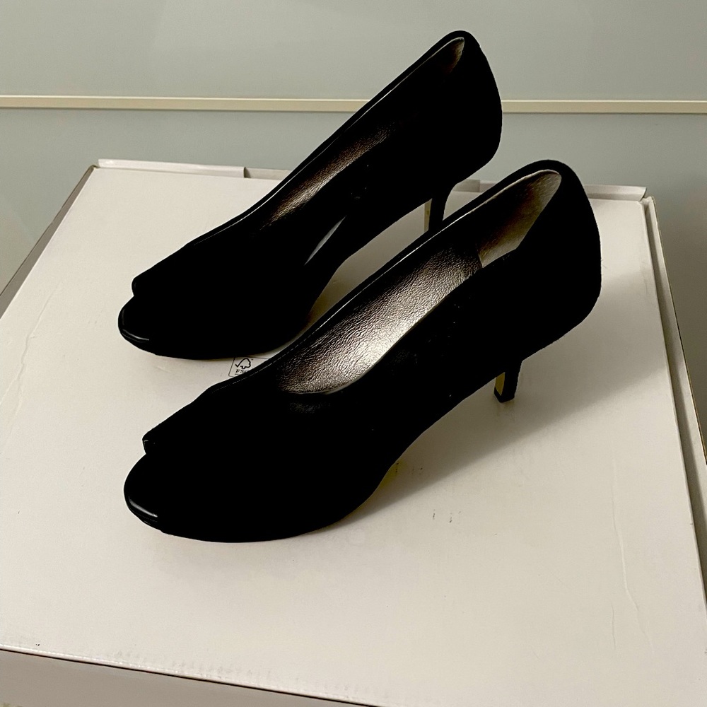 Banana Republic High Heel Peeptoe Pumps (Black)